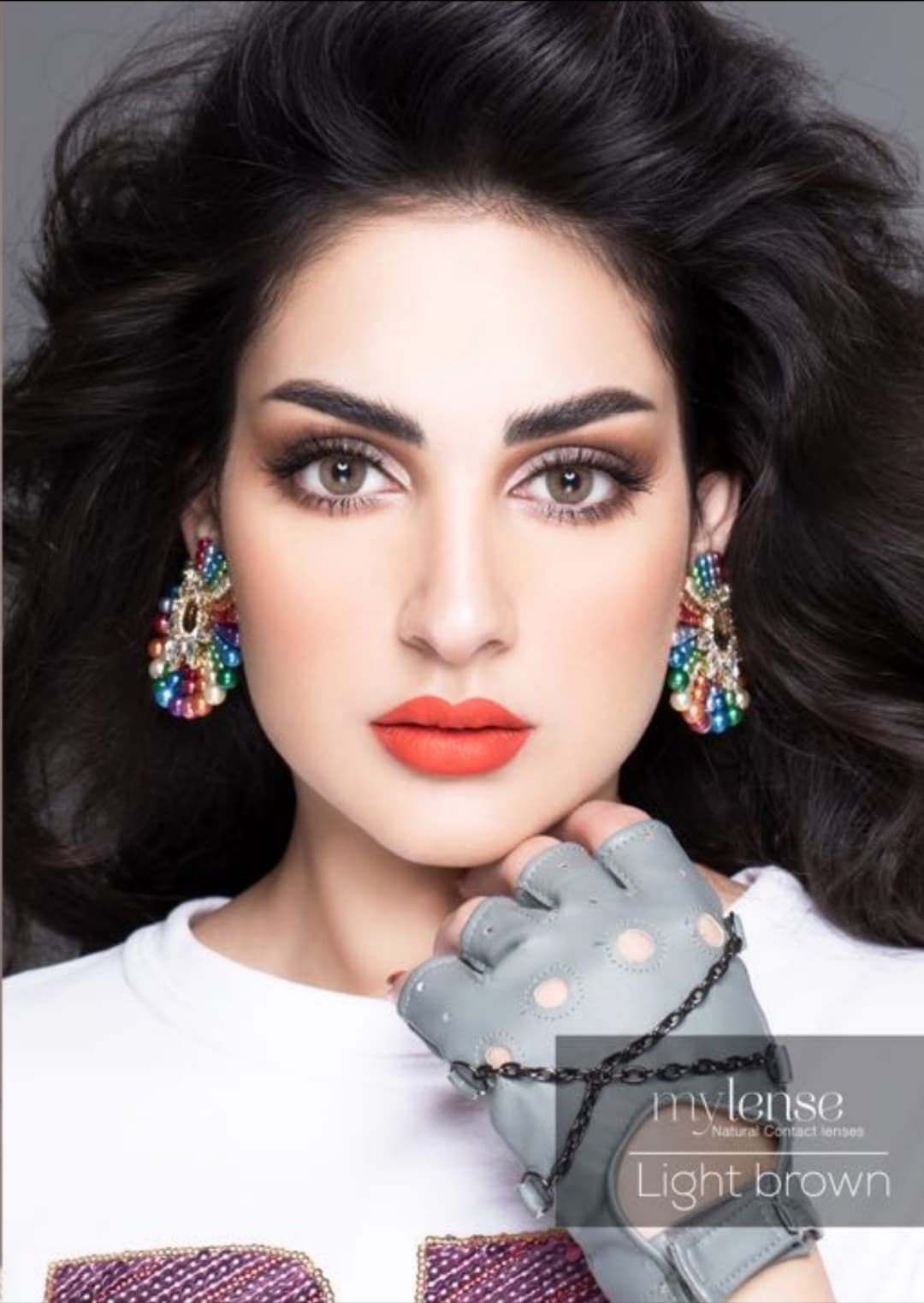 لنز چشم  مای‌لنز قهوه‌ای روشن